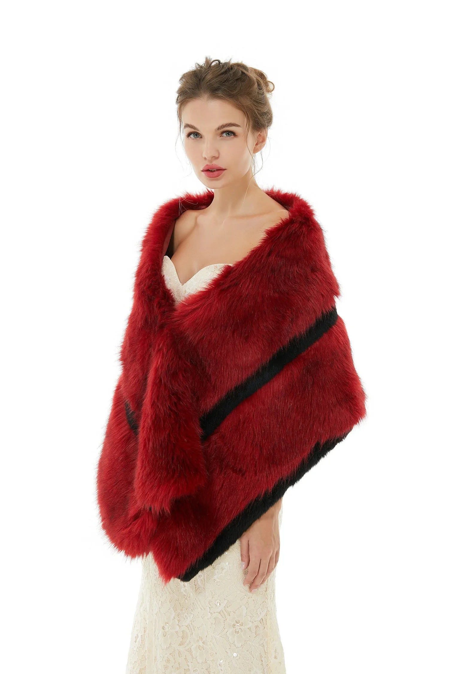 Carla - Winter Faux Fur Wedding Wrap