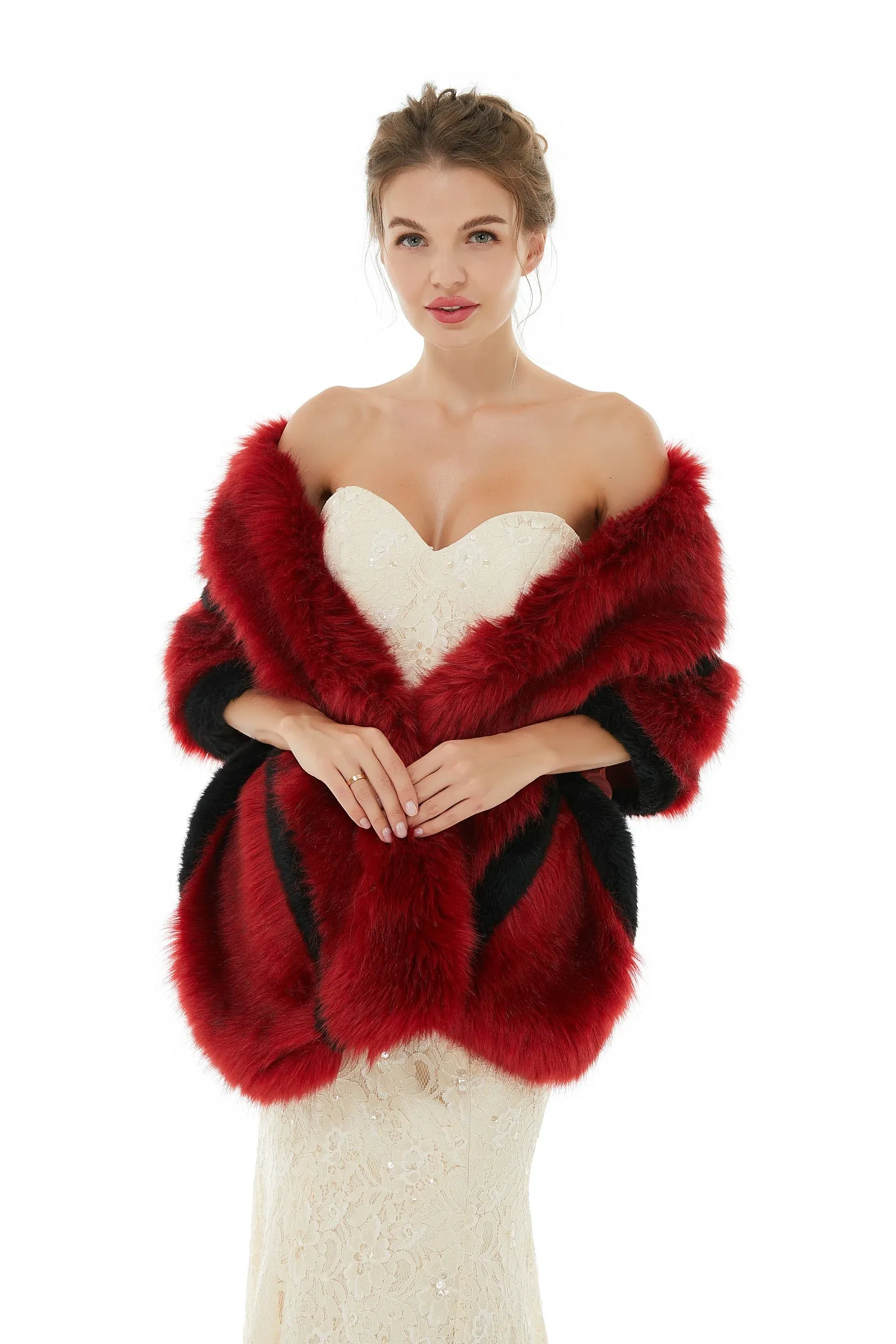 Carla - Winter Faux Fur Wedding Wrap