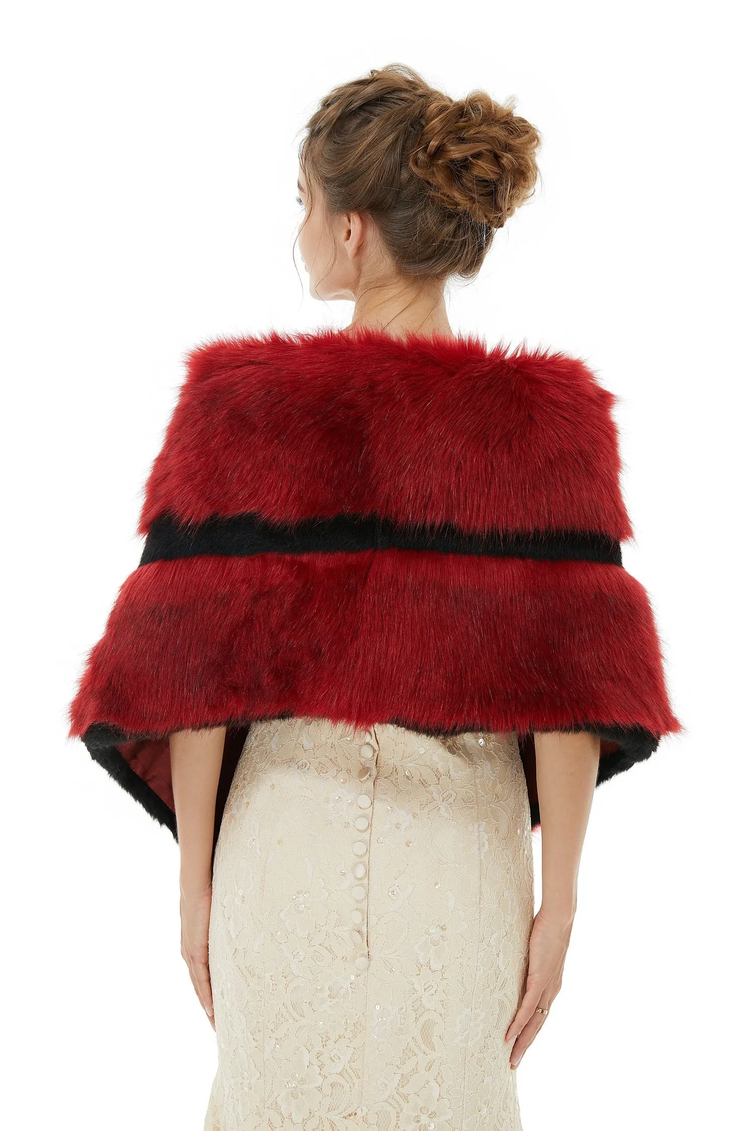 Carla - Winter Faux Fur Wedding Wrap