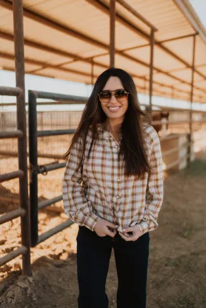 Catty Plaid Top