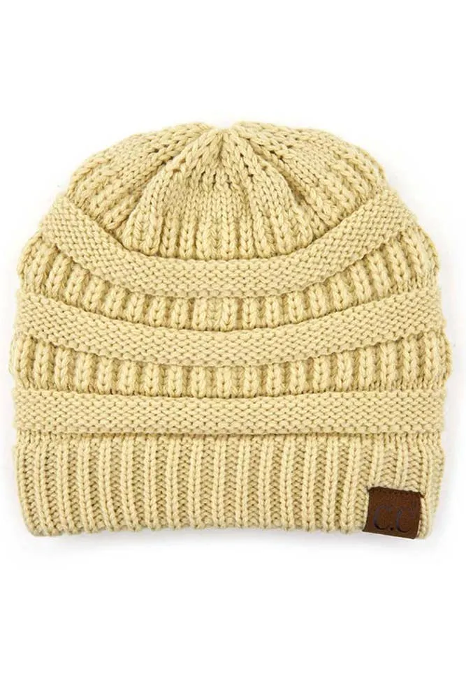 C.C Best Selling Cable Knit Classic Beanie Winter Hat