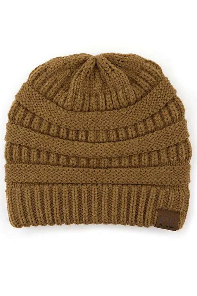 C.C Best Selling Cable Knit Classic Beanie Winter Hat
