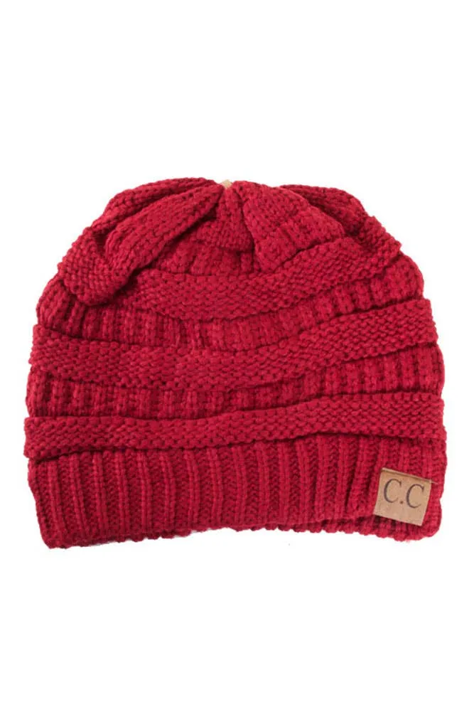 C.C Best Selling Cable Knit Classic Beanie Winter Hat
