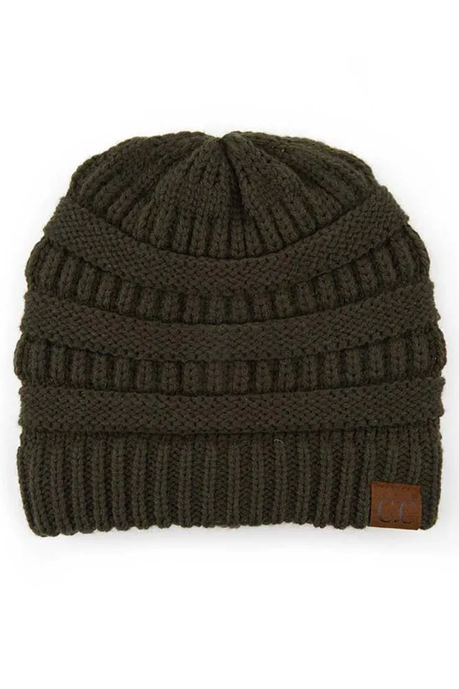 C.C Best Selling Cable Knit Classic Beanie Winter Hat