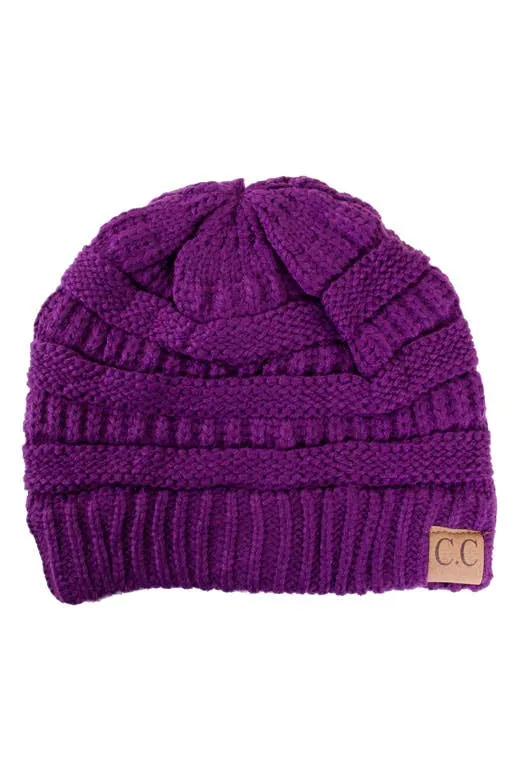 C.C Best Selling Cable Knit Classic Beanie Winter Hat