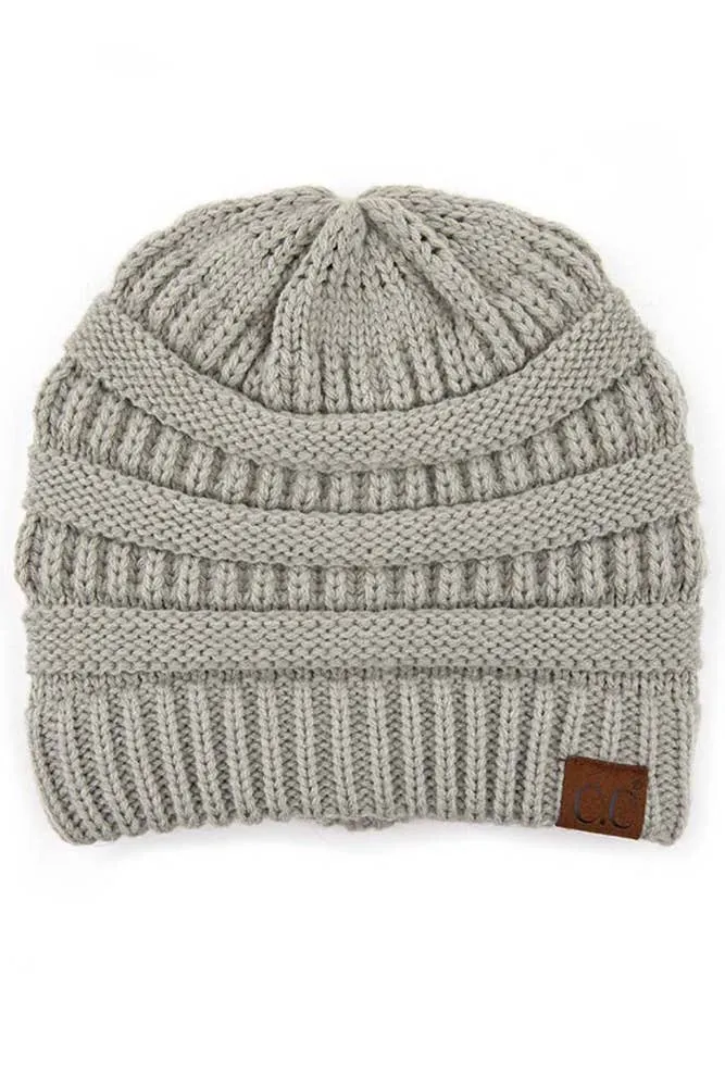 C.C Best Selling Cable Knit Classic Beanie Winter Hat