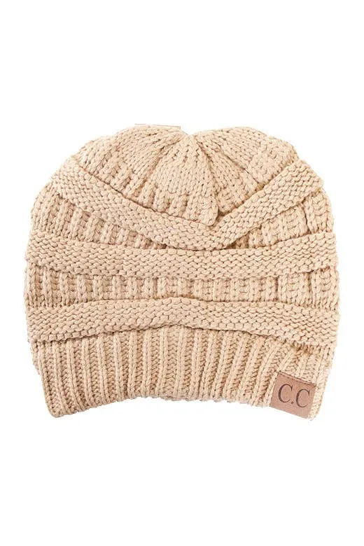 C.C Best Selling Cable Knit Classic Beanie Winter Hat