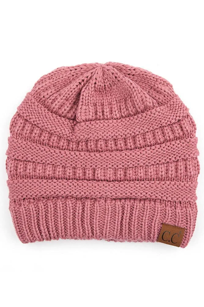 C.C Best Selling Cable Knit Classic Beanie Winter Hat