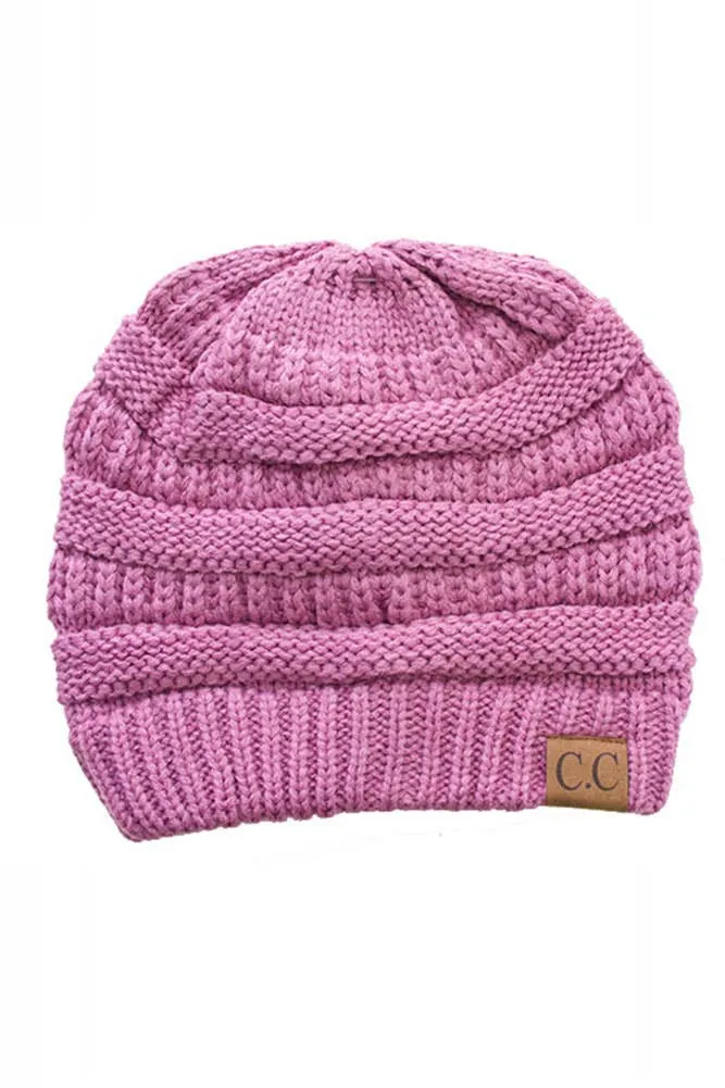 C.C Best Selling Cable Knit Classic Beanie Winter Hat