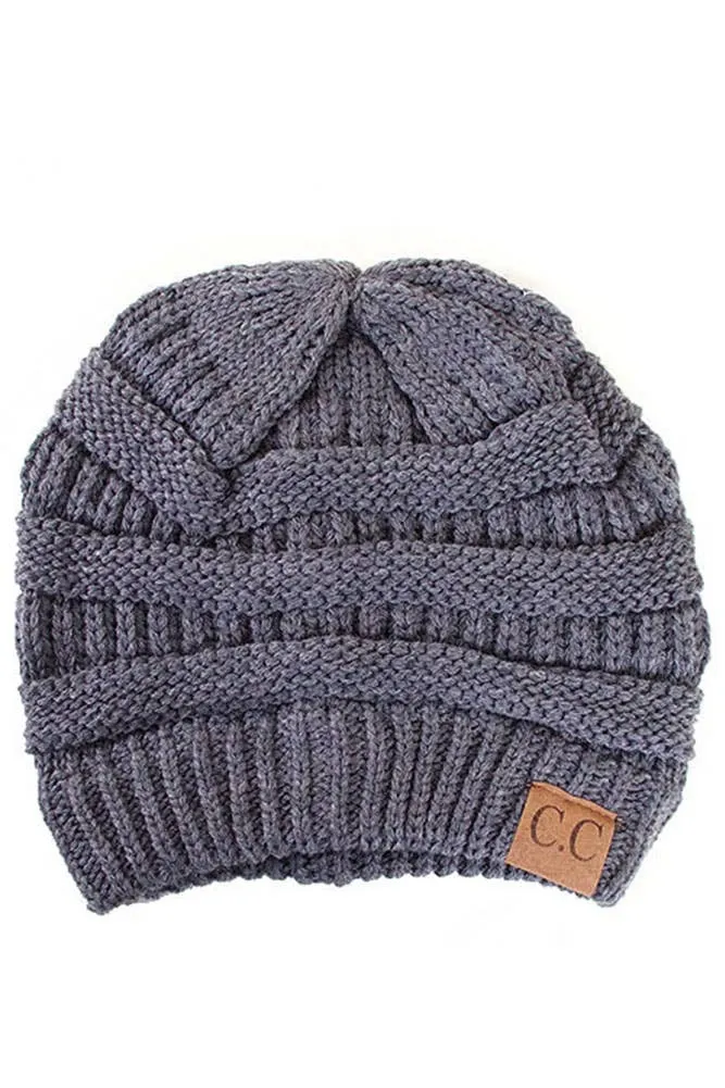 C.C Best Selling Cable Knit Classic Beanie Winter Hat