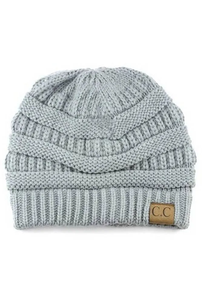 C.C Best Selling Cable Knit Classic Beanie Winter Hat