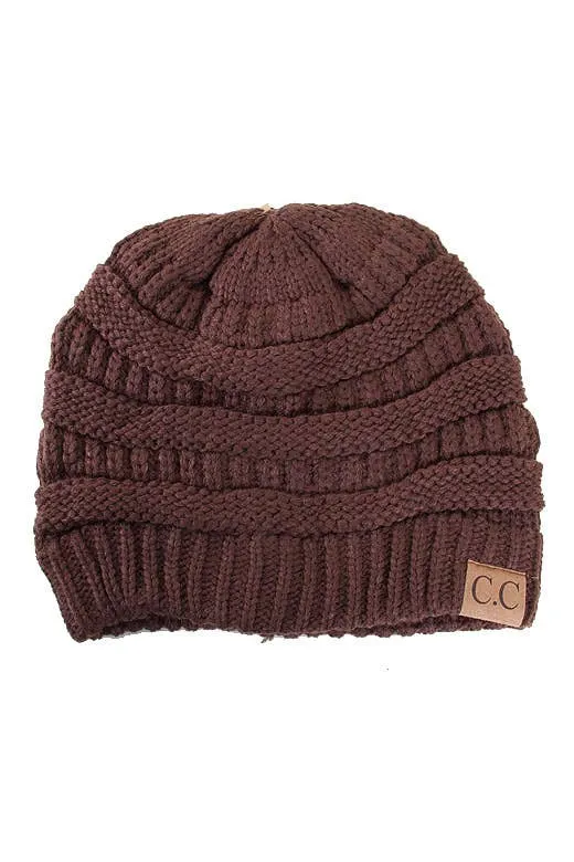 C.C Best Selling Cable Knit Classic Beanie Winter Hat