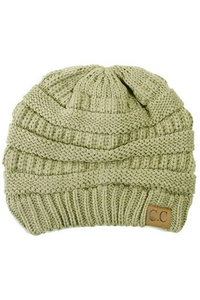 C.C Best Selling Cable Knit Classic Beanie Winter Hat