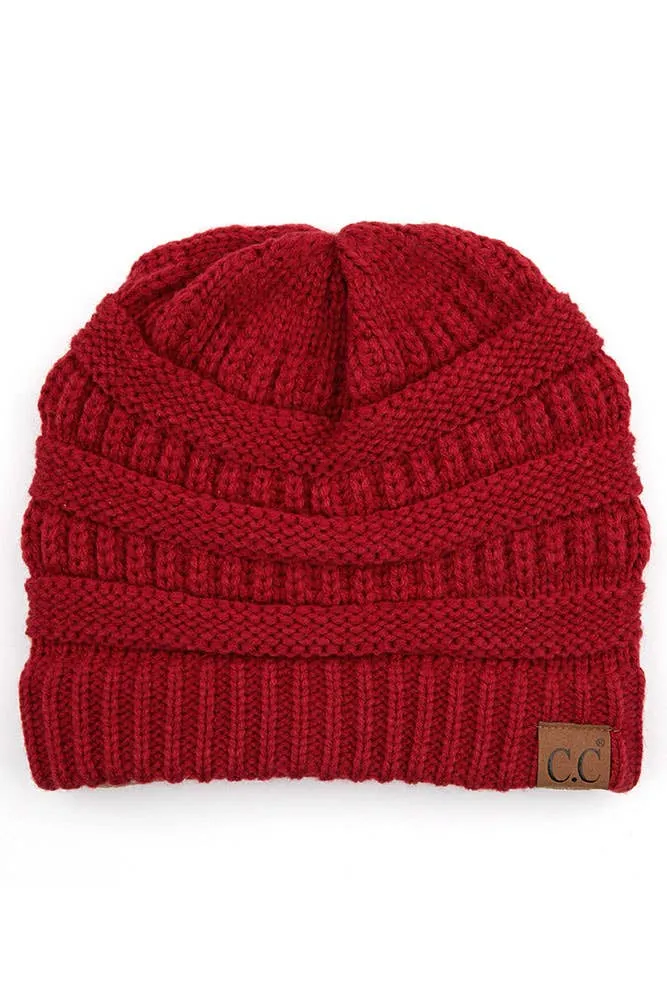 C.C Best Selling Cable Knit Classic Beanie Winter Hat