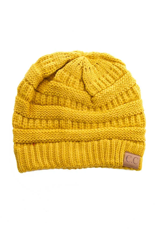 C.C Best Selling Cable Knit Classic Beanie Winter Hat