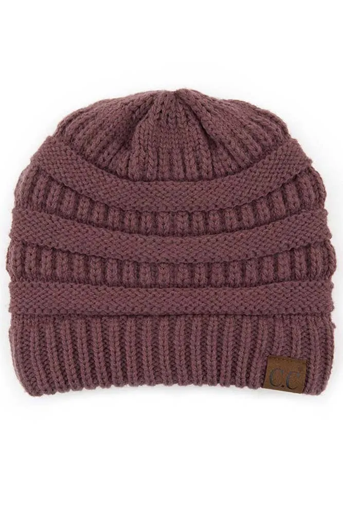 C.C Best Selling Cable Knit Classic Beanie Winter Hat