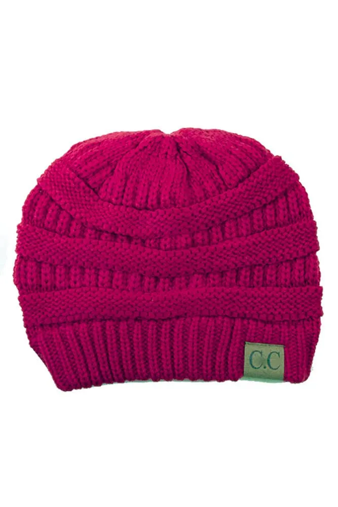 C.C Best Selling Cable Knit Classic Beanie Winter Hat