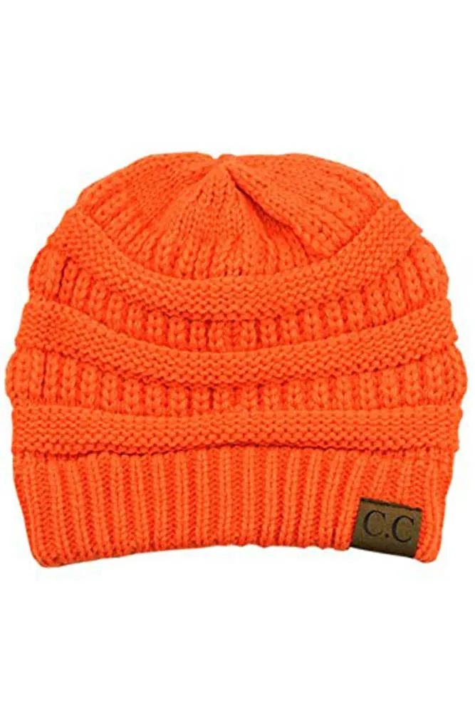 C.C Best Selling Cable Knit Classic Beanie Winter Hat