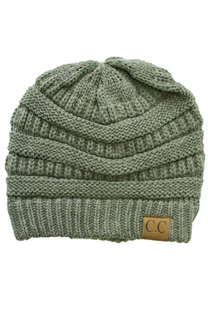 C.C Best Selling Cable Knit Classic Beanie Winter Hat