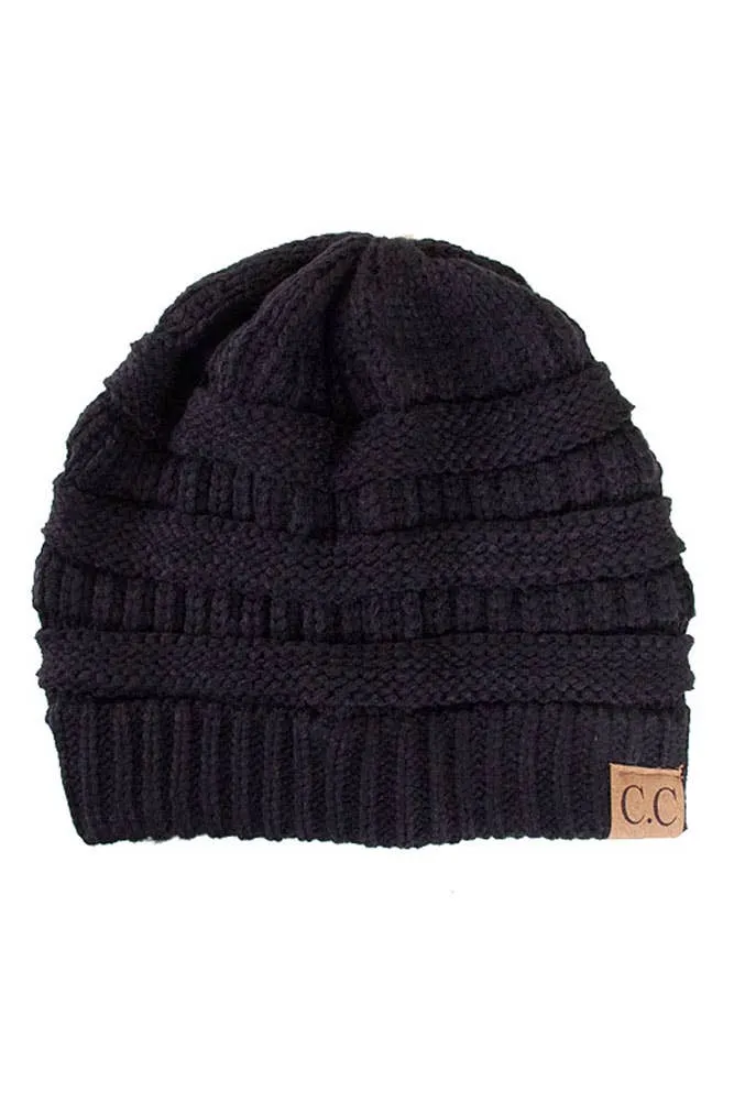 C.C Best Selling Cable Knit Classic Beanie Winter Hat