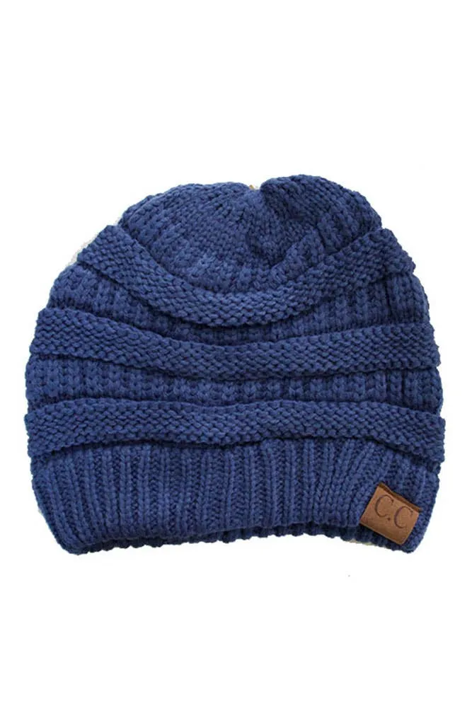 C.C Best Selling Cable Knit Classic Beanie Winter Hat