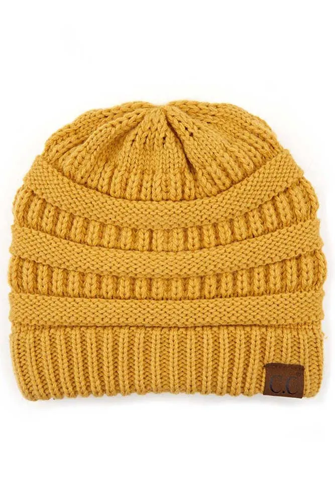 C.C Best Selling Cable Knit Classic Beanie Winter Hat