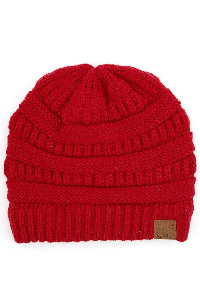 C.C Best Selling Cable Knit Classic Beanie Winter Hat