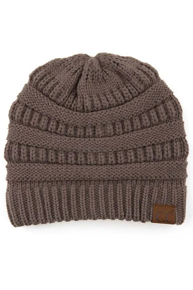 C.C Best Selling Cable Knit Classic Beanie Winter Hat