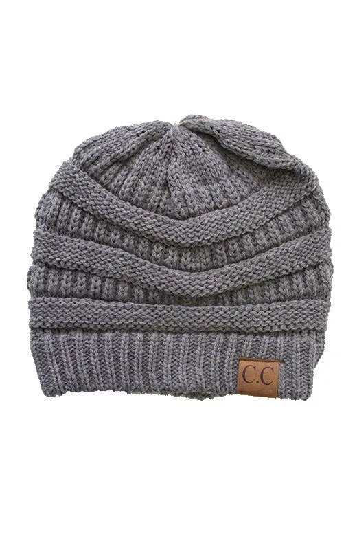 C.C Best Selling Cable Knit Classic Beanie Winter Hat