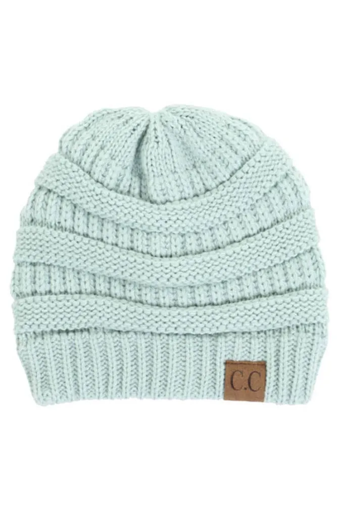 C.C Best Selling Cable Knit Classic Beanie Winter Hat
