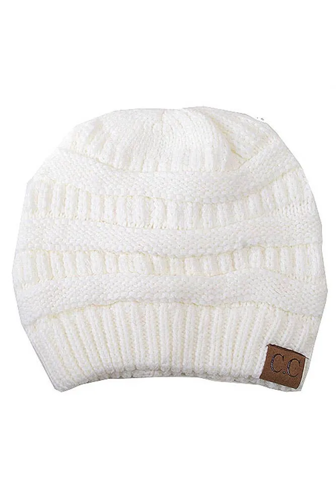 C.C Best Selling Cable Knit Classic Beanie Winter Hat