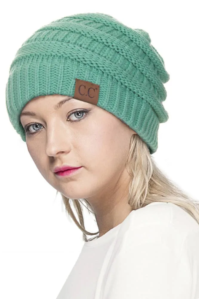 C.C Best Selling Cable Knit Classic Beanie Winter Hat