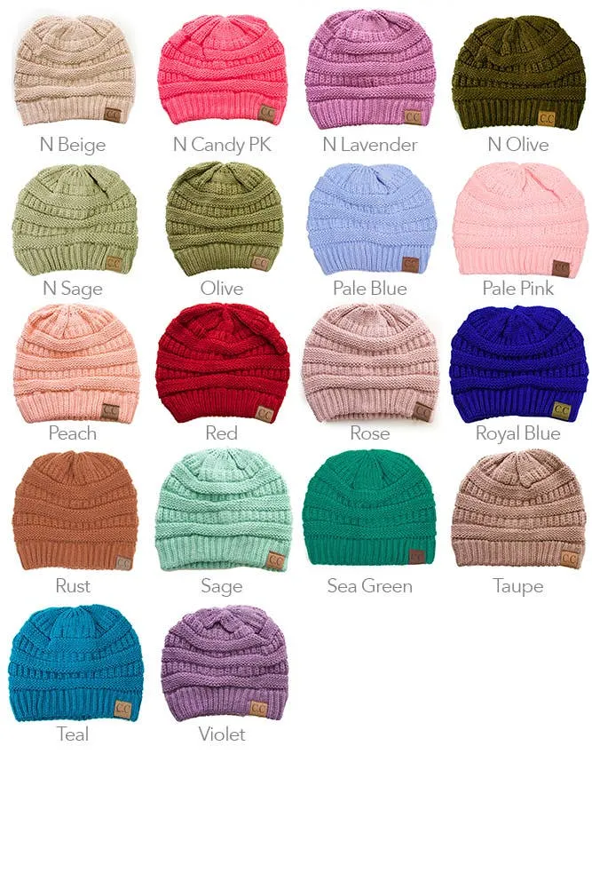 C.C Best Selling Cable Knit Classic Beanie Winter Hat