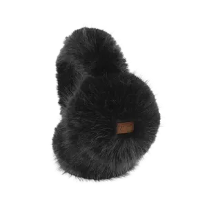 C.C Solid Long Fur Winter Ear Muff Ear Warmer- Black