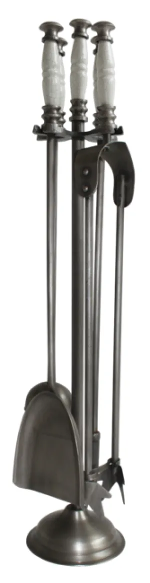 Ceramic & Pewter 5 pce Companion Set