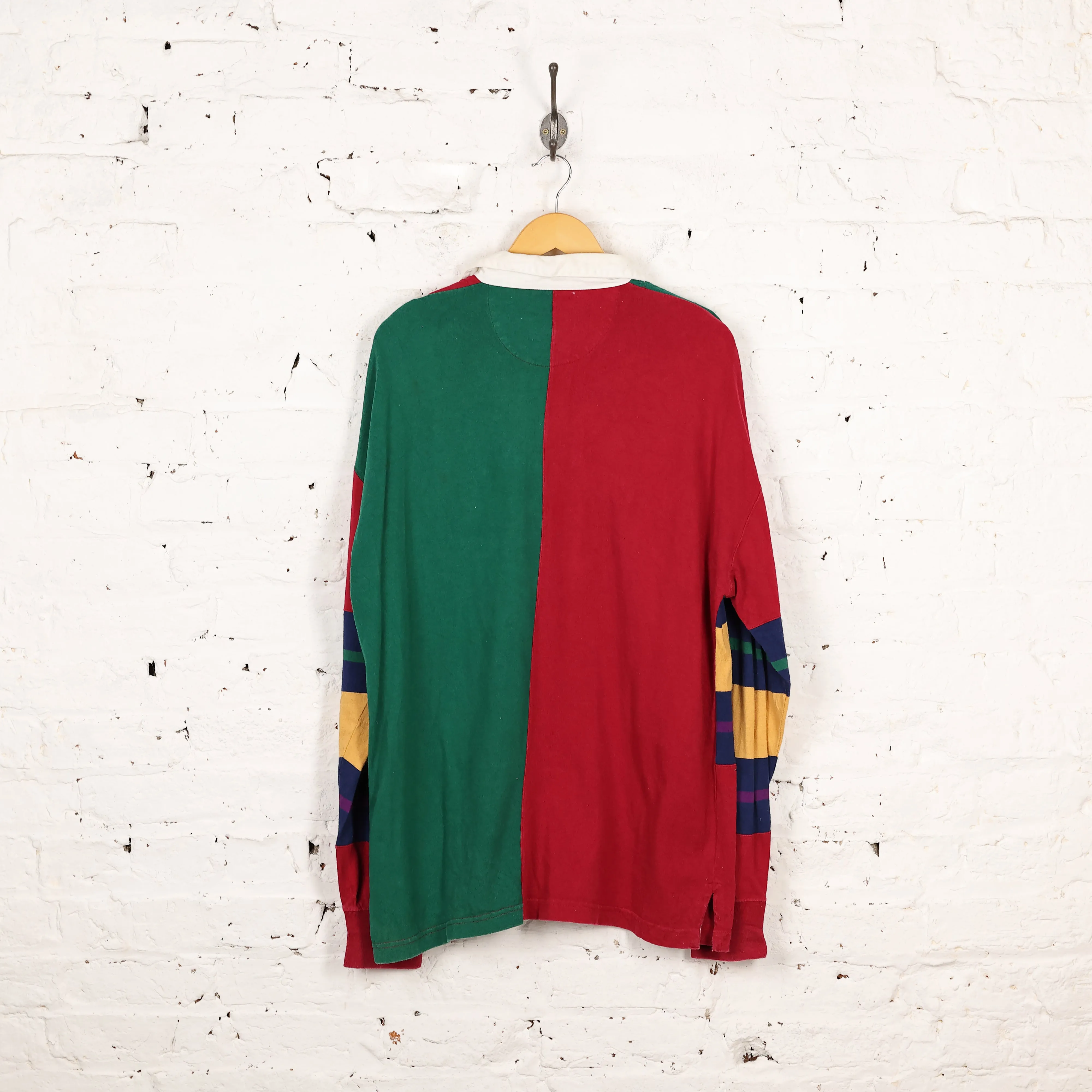 Chaps Ralph Lauren Rugby Polo Shirt - Blue/Red/Green - L