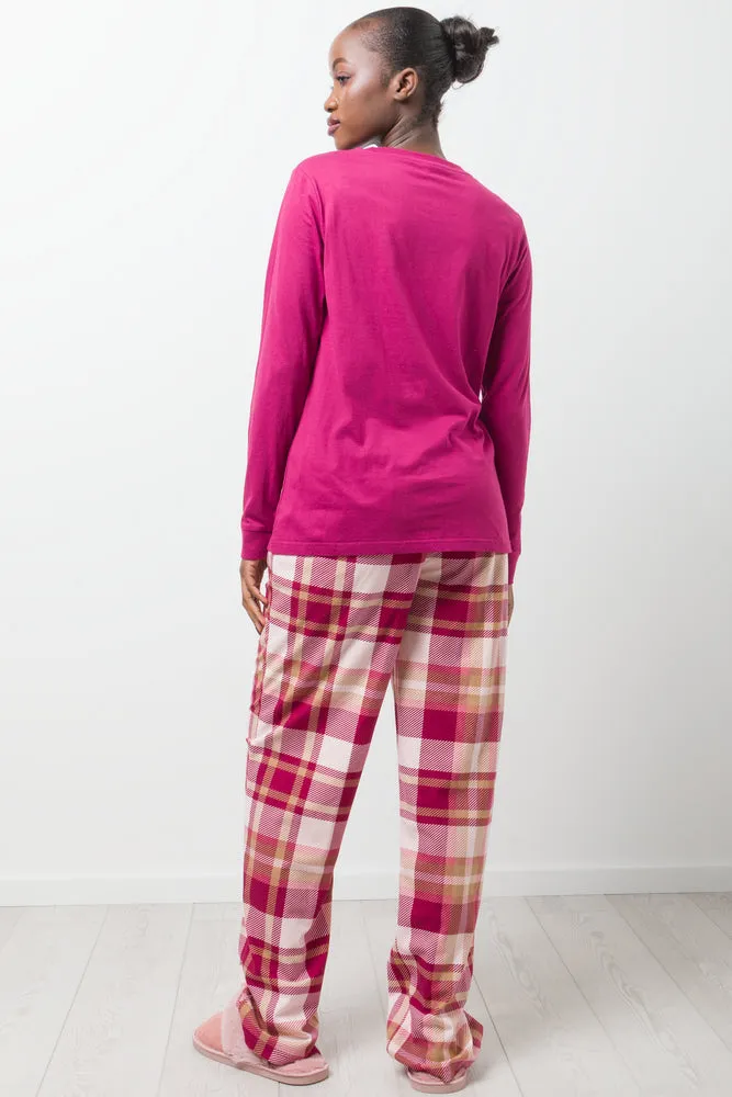 Check Pyjamas Burgundy