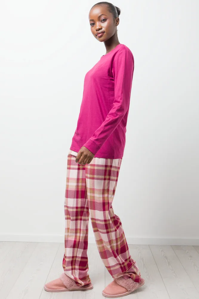 Check Pyjamas Burgundy