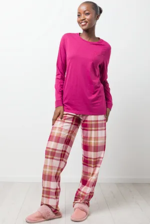 Check Pyjamas Burgundy