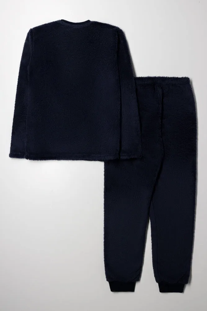 Chilling Long Sleeve Pyjamas Navy