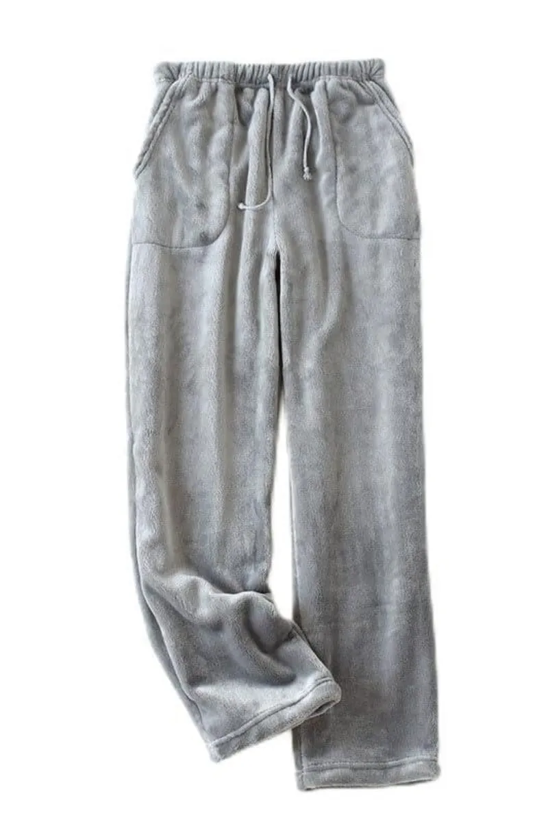 Chouyatou Womens Plaid Fluffy Pajama Pants Fuzzy Fleece Cozy Lounge Pants with Pockets Winter Warm Pj Bottoms