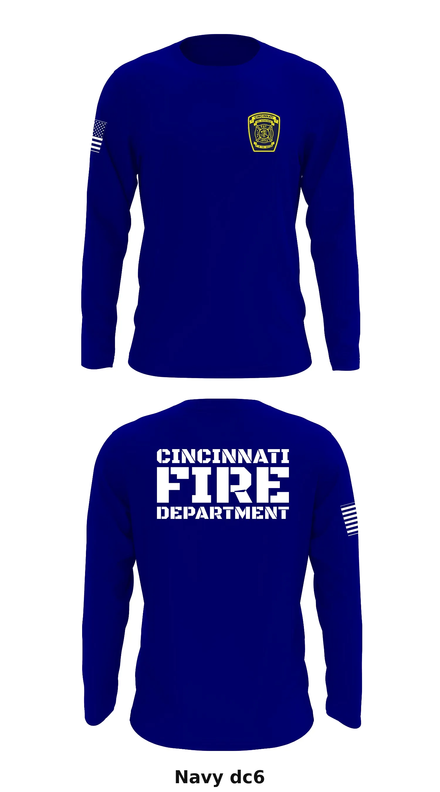 Cincinnati Fire Department Store 1 Core Men's LS Performance Tee - dc6