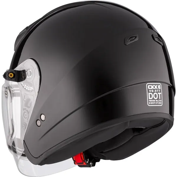 CKX VG977 Winter Open-Face Helmet Electric Double Lens Gloss Black