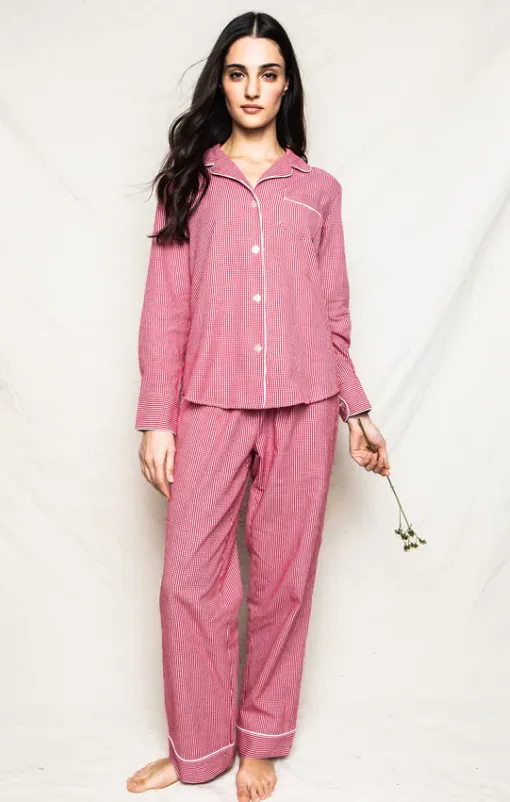 Classic Pajamas Women's Red Mini Gingham