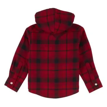CLPQ4028M Wrangler Plaid Hooded Snaps Shirt