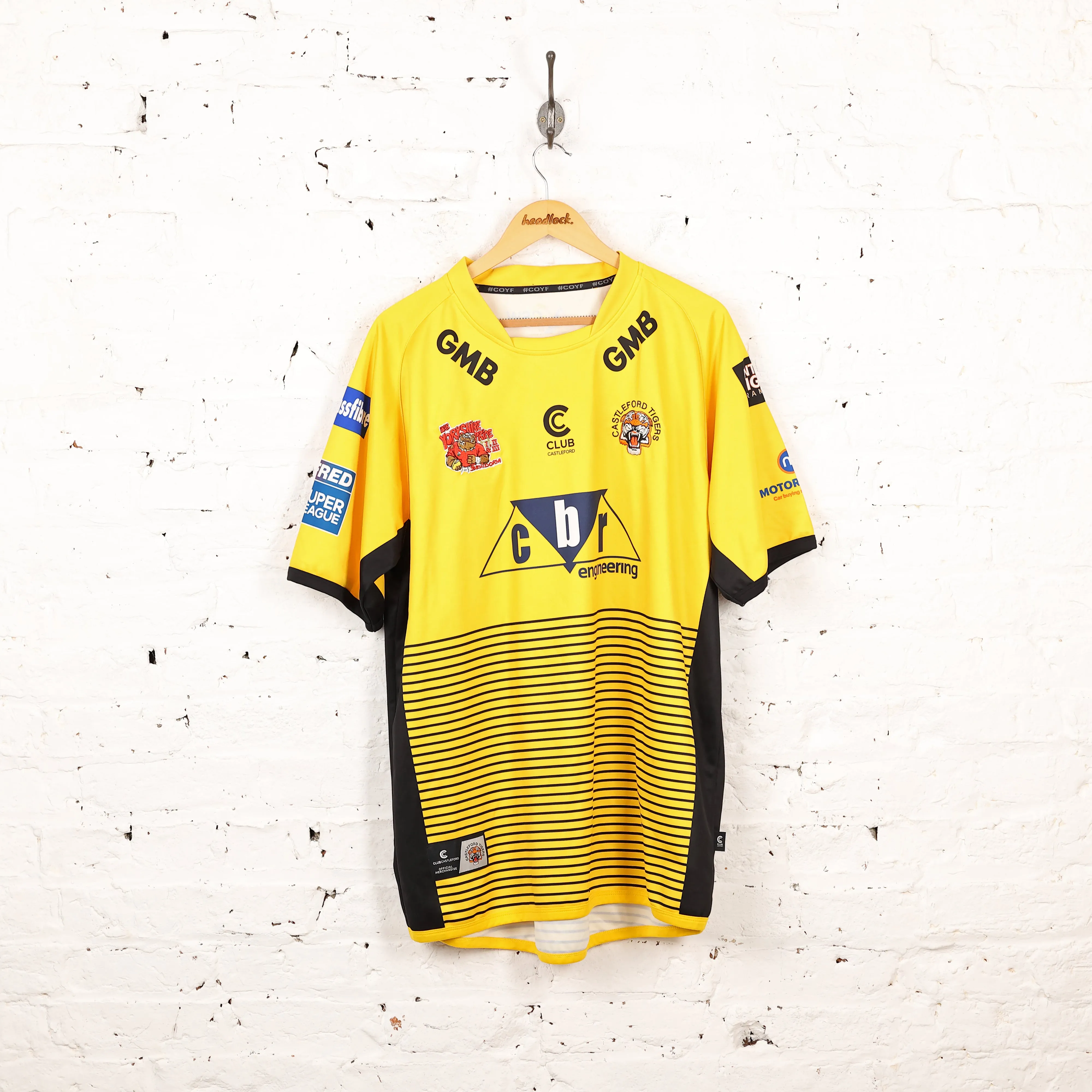 Club Castleford Castleford Tigers Rugby Shirt - Yellow - XXXL