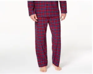 Club Room Men's Cotton Flannel Pajama Pants Red/Blue Combo