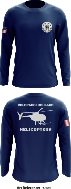 Colorado Highland Helicopters Store 1 Core Men's LS Performance Tee - fkPwr6