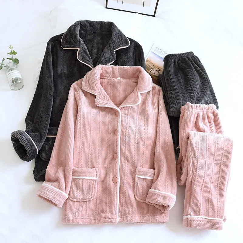 Cozy Winter Flannel Matching Pajama Set