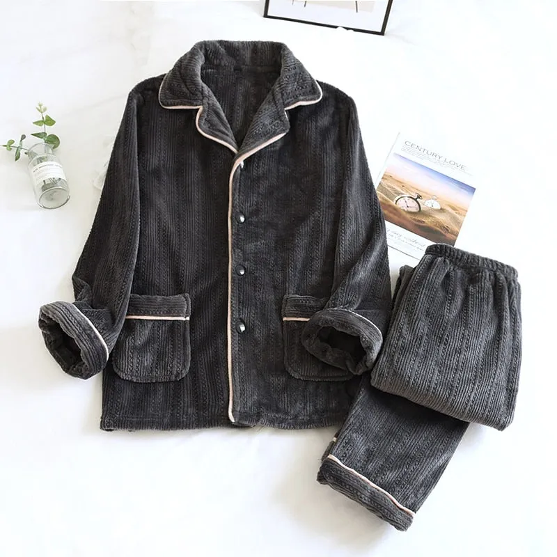 Cozy Winter Flannel Matching Pajama Set